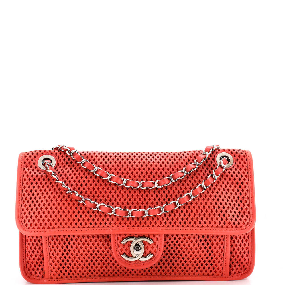 Chanel Medium Up In The Air Flap Bag Perforated Leather